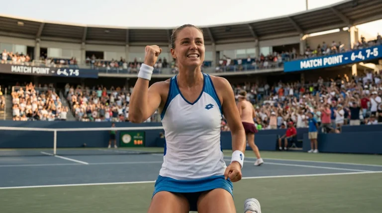 Graphique de forme récente d'un joueur de tennis avec résultats des derniers matchs