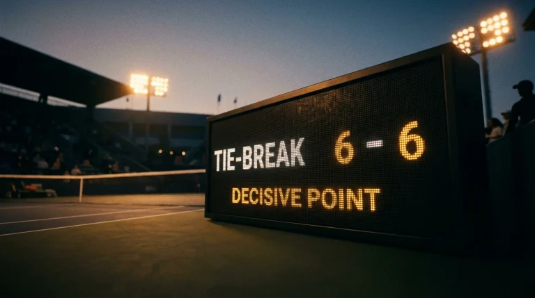 Tableau de score d'un tie-break tennis avec analyse des probabilités
