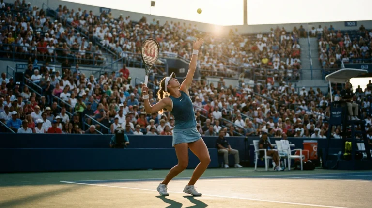 Analyse statistique du service au tennis avec graphiques de performance